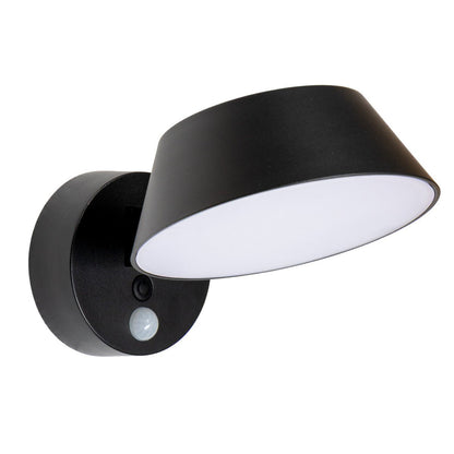 Solar Wandlamp Buitenlamp met Bewegingssensor - 350lm - 4000K - Zwart - IP54 - Sensor