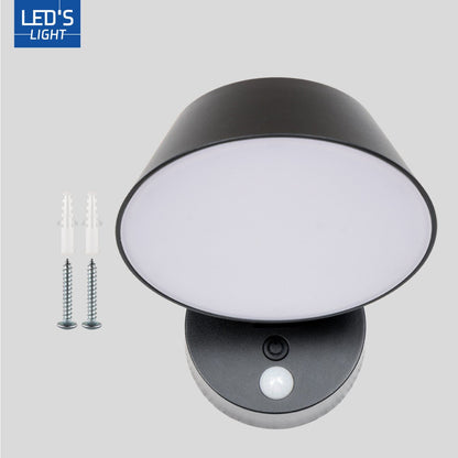 Solar Wandlamp Buitenlamp met Bewegingssensor - 350lm - 4000K - Zwart - IP54 - Sensor