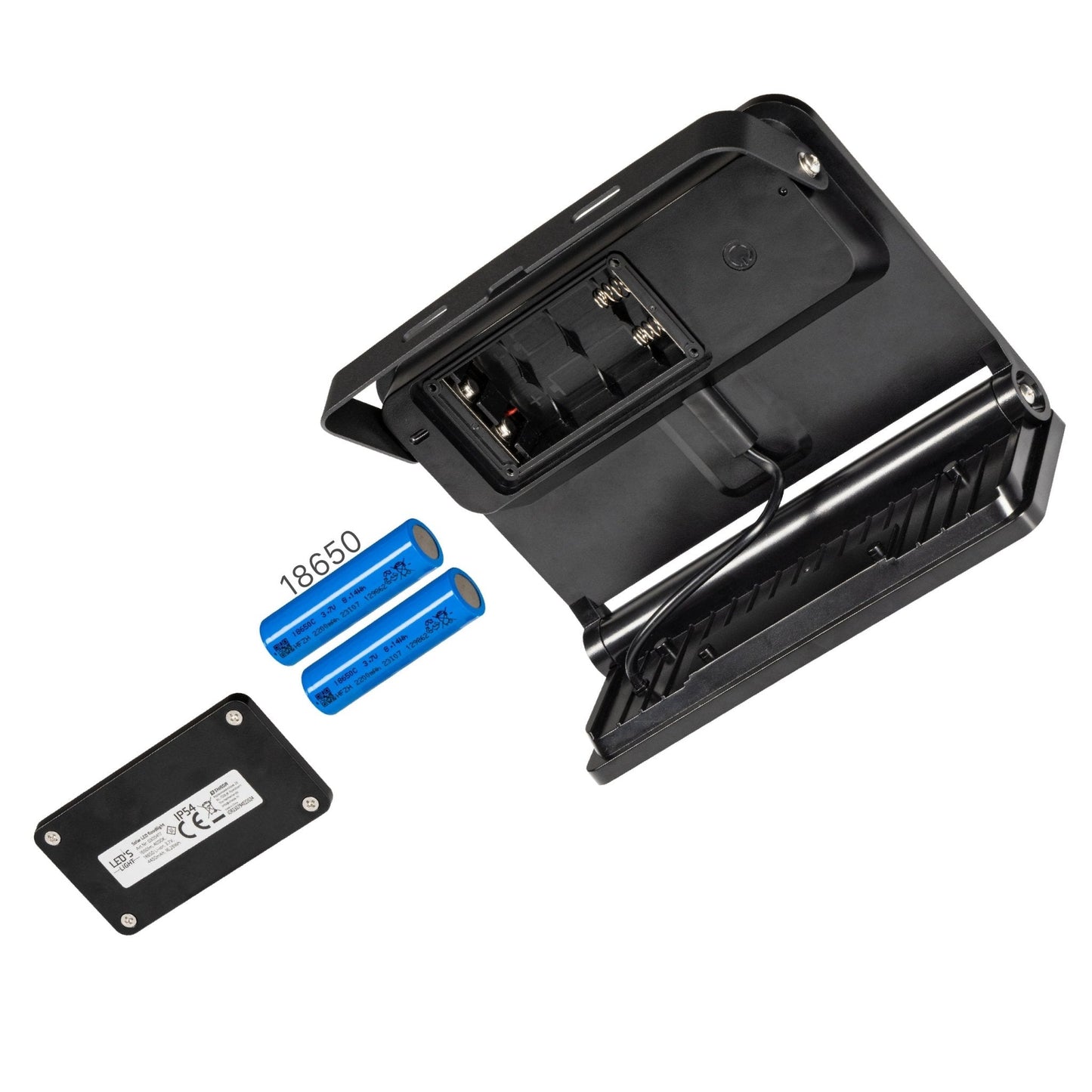 Slim Solar LED Buitenlamp 1600 lm met sensor - Bewegingssensor en nachtsensor - Draadloos - Zwart