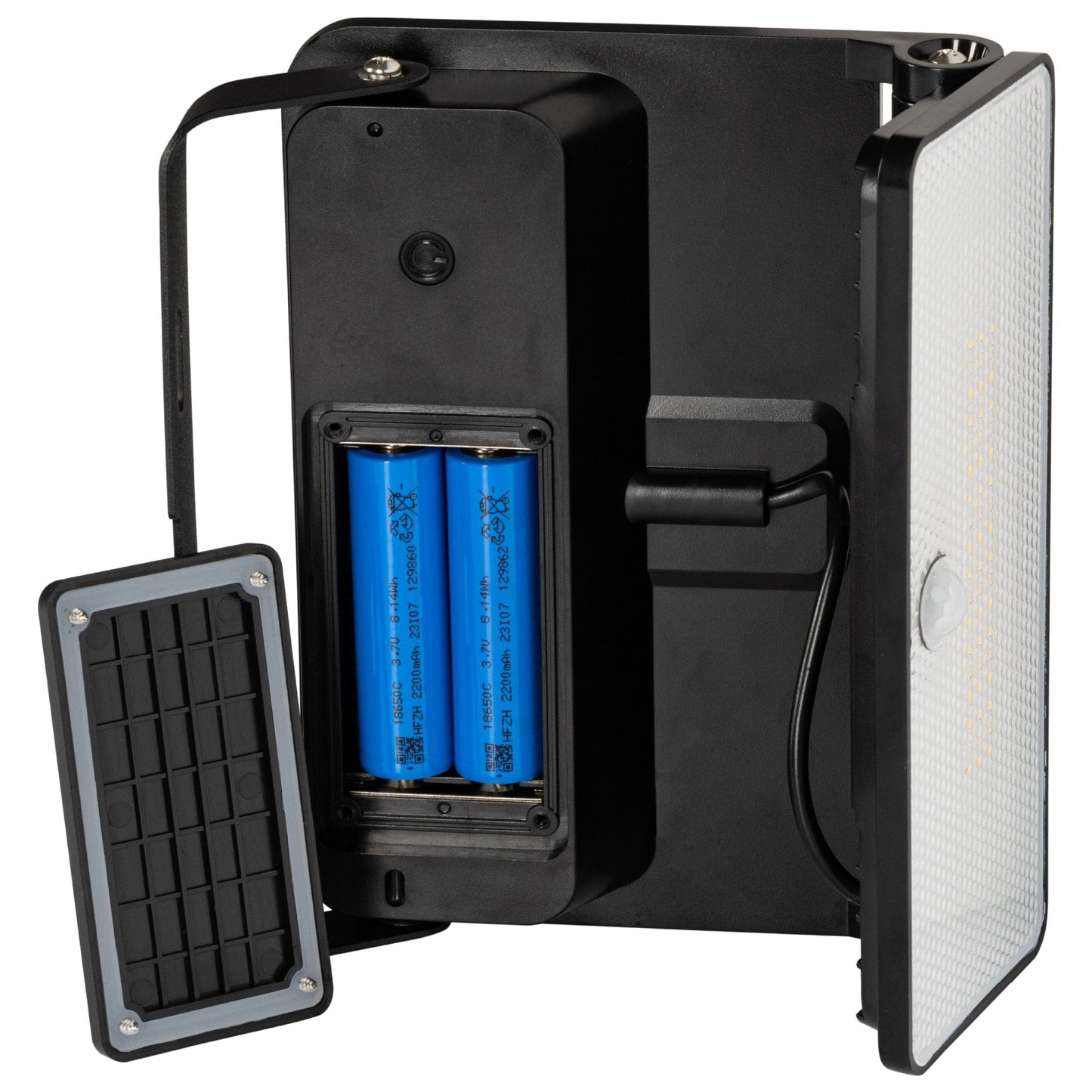 Slim Solar LED Buitenlamp 1600 lm met sensor - Bewegingssensor en nachtsensor - Draadloos - Zwart