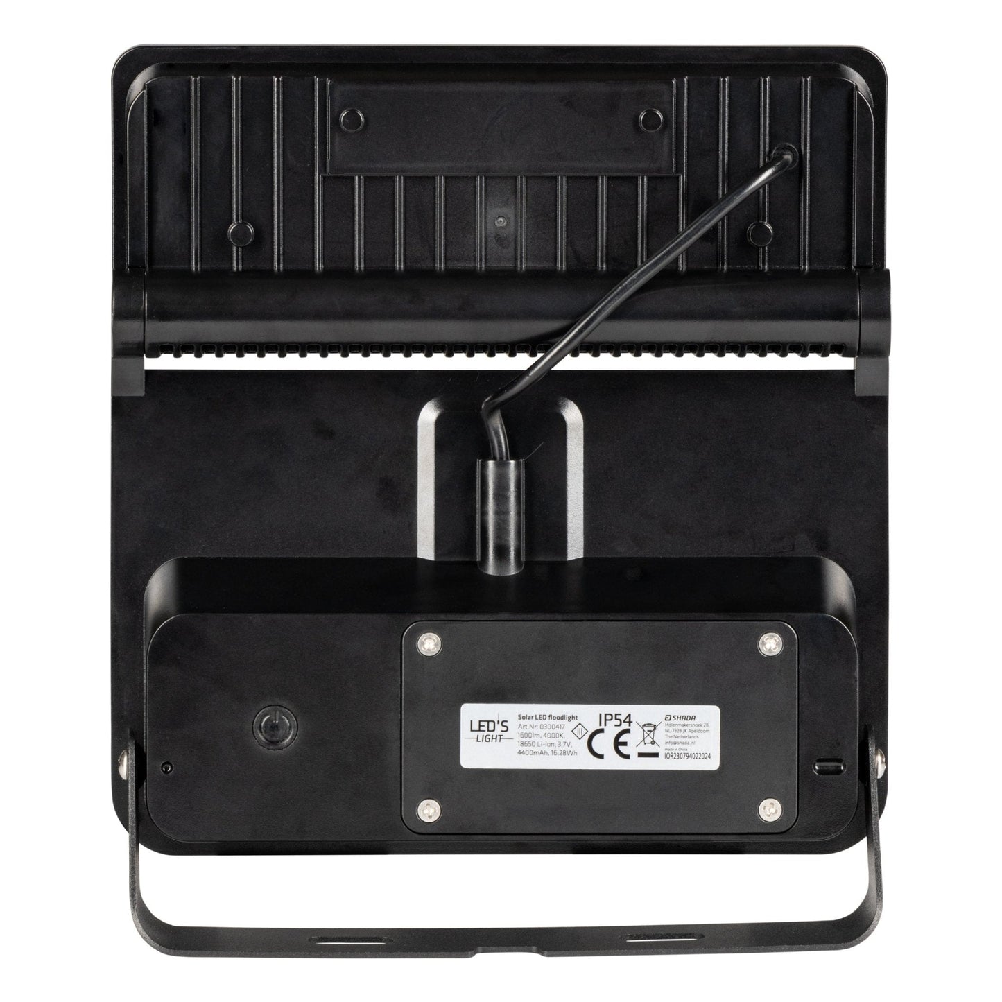 Slim Solar LED Buitenlamp 1600 lm met sensor - Bewegingssensor en nachtsensor - Draadloos - Zwart