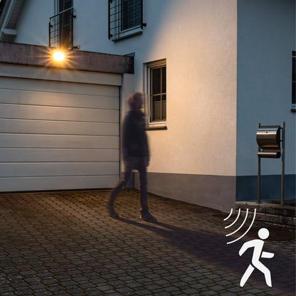 Slim Solar LED Buitenlamp 1600 lm met sensor - Bewegingssensor en nachtsensor - Draadloos - Zwart