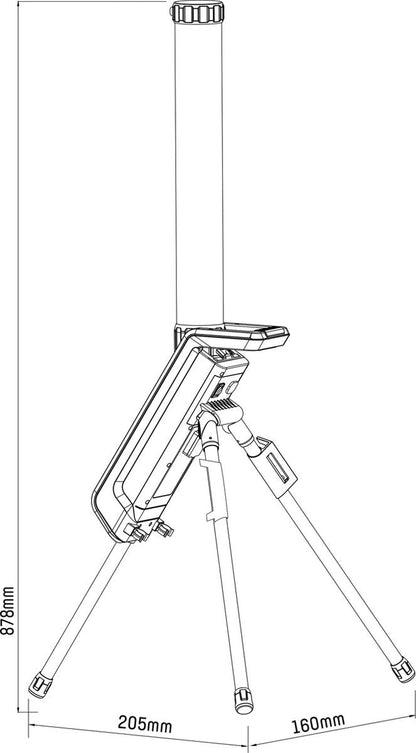 LED's Work Toren Bouwlamp 10000 - 360° gelijkmatige lichtverspreiding - IP54 waterdicht - 70W