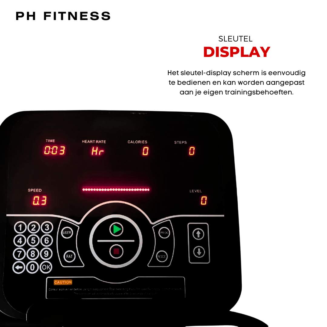 PH Fitness console met Bluetooth en muziekfunctie