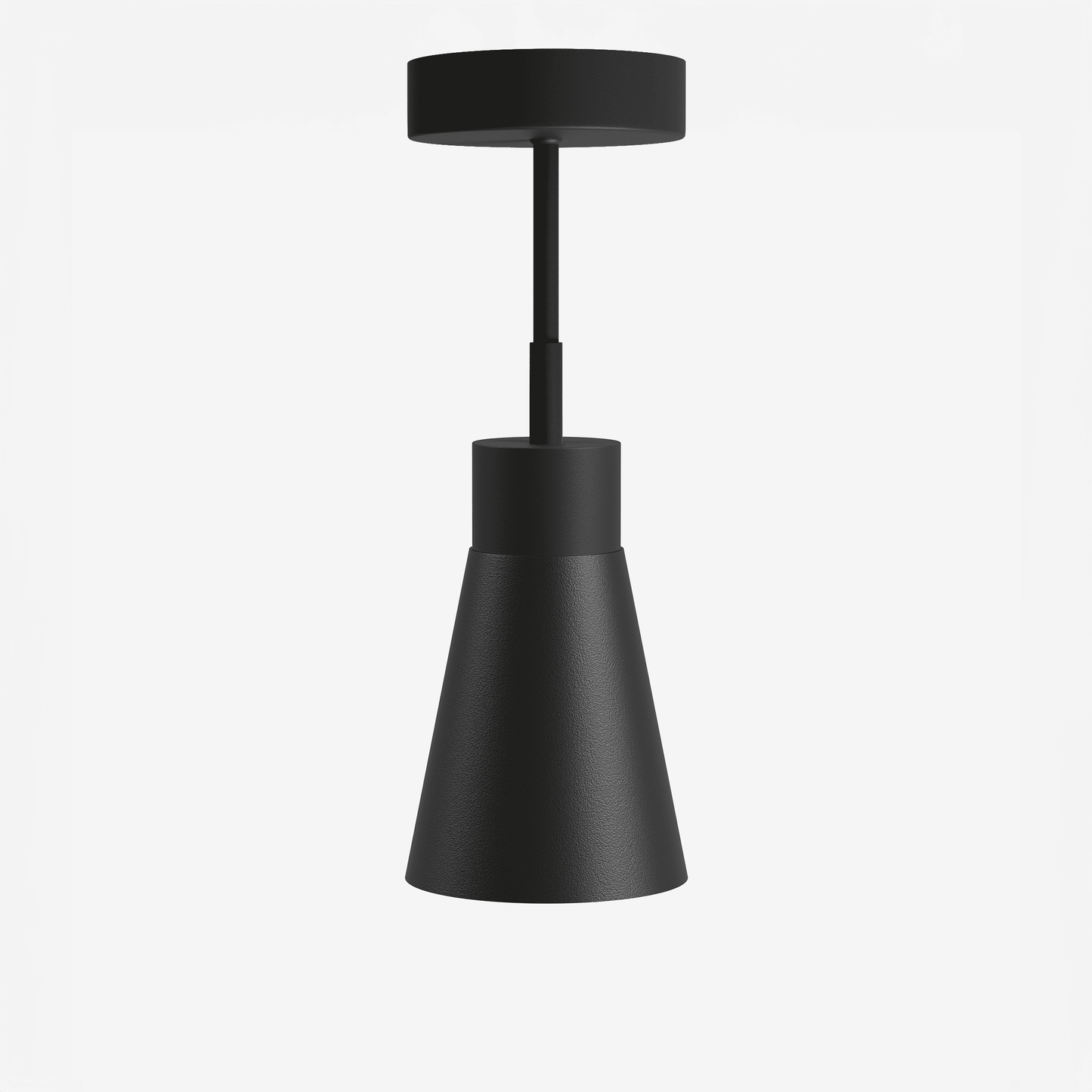 Een minimalistisch zwart houten tafeltje met een bruine leerachtige conische basis, ideaal voor moderne woonkamerdecoratie. Perfect voor een stijlvolle, functionele zithoek of als accentmeubel in een designinterieur.