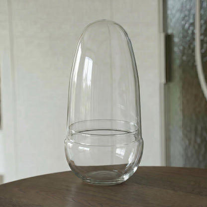 Terrarium bottle ‘Egg’ – Two-part glass dome – Closed terrarium Ø 12 cm ↑ 25 cm