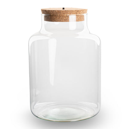 Comnox - Little Milky Terrarium Bottle - Inclusief LED-kurk - Gerecycled Glas