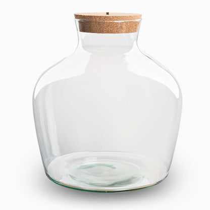 Terrarium bottle 'Fat Joe' - Incl. LED cork - Closed terrarium  Ø 29 cm ↑ 30 cm