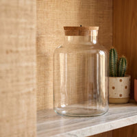 Comnox - Little Milky Terrarium Bottle - Inclusief LED-kurk - Gerecycled Glas