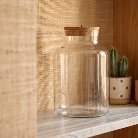 Comnox - Little Milky Terrarium Bottle - Inclusief LED-kurk - Gerecycled Glas