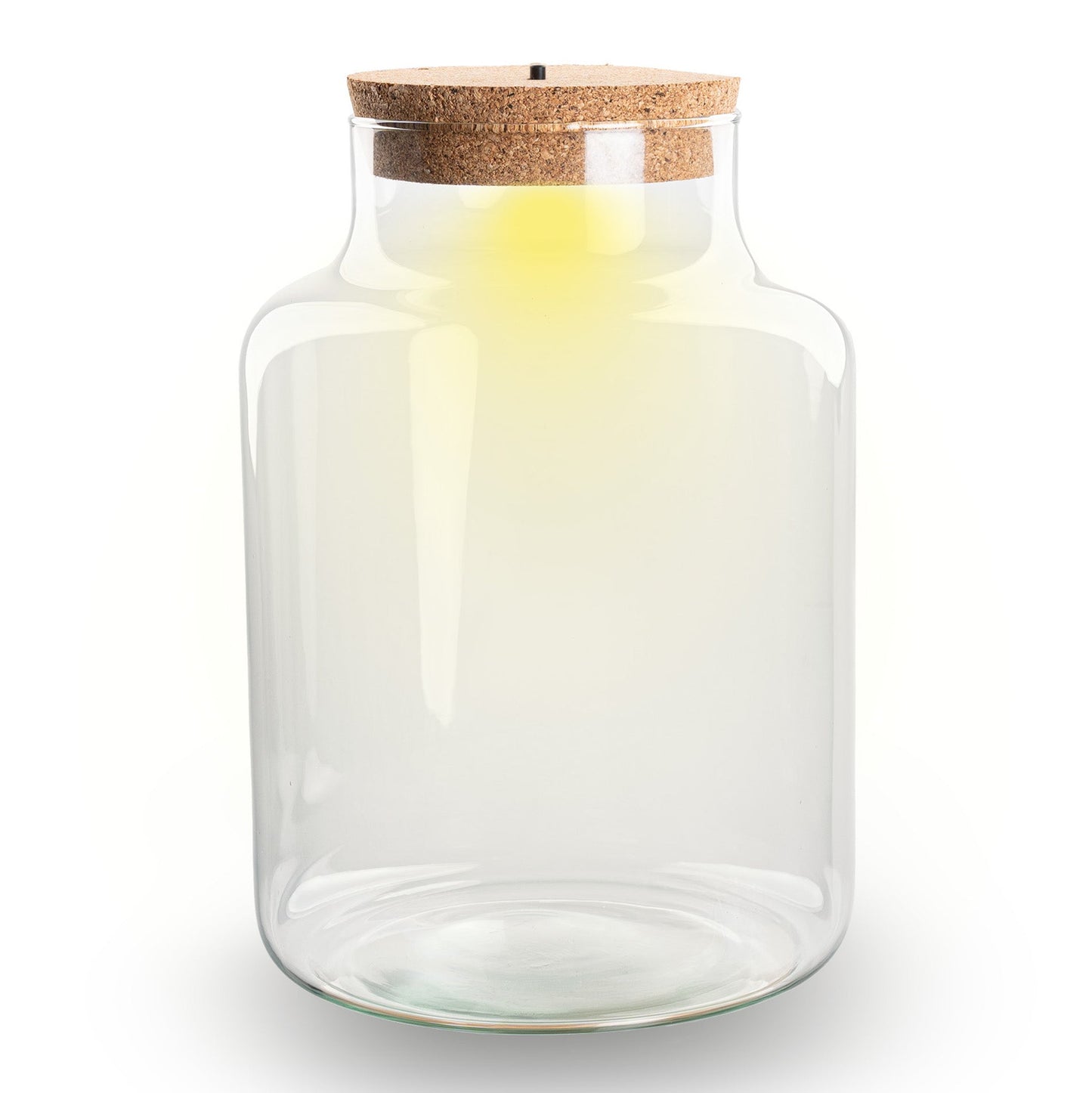 Comnox - Little Milky Terrarium Bottle - Inclusief LED-kurk - Gerecycled Glas