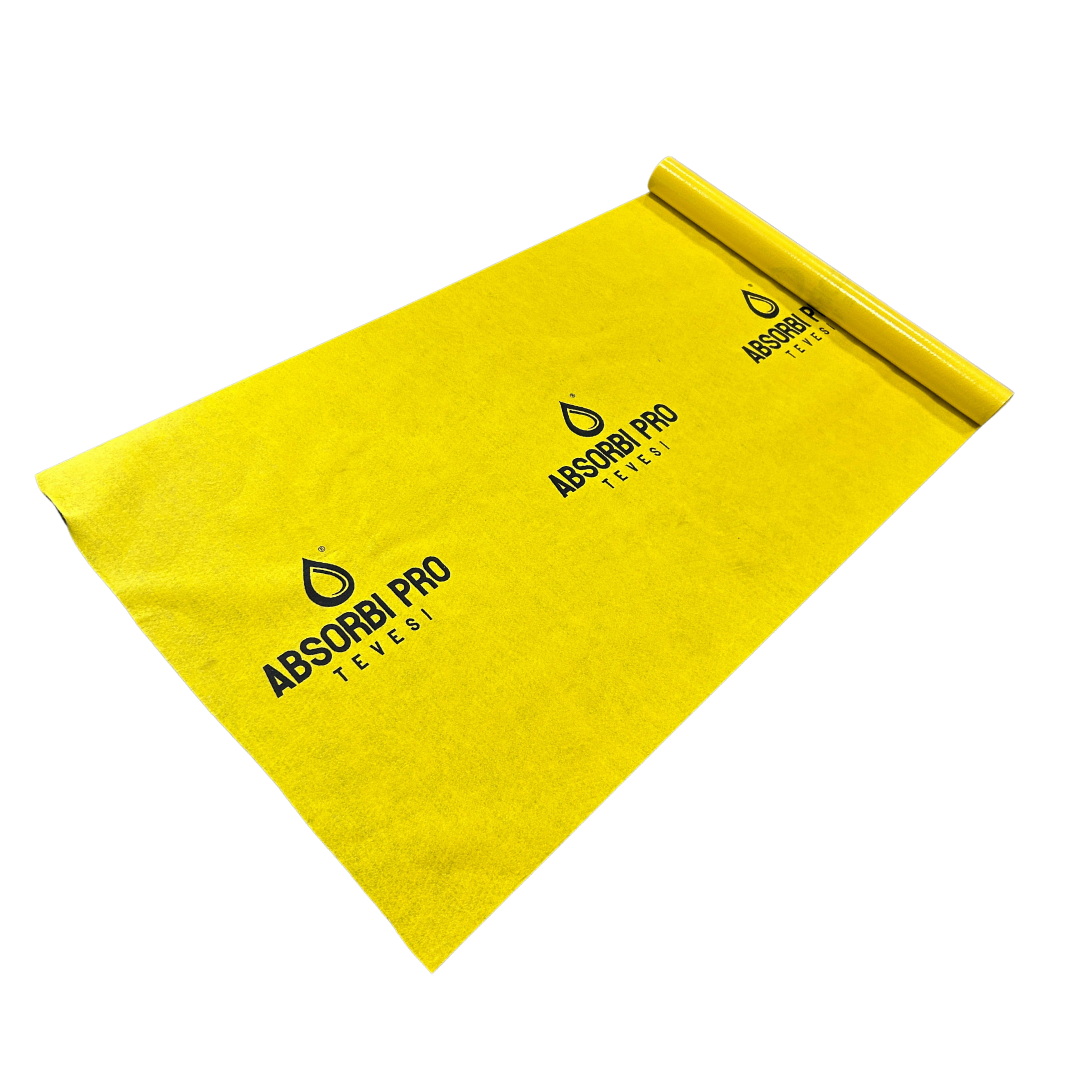 Gelijktijdig geel, opvallend en geschikt voor verpakking en decoratie. Rol van 100% polyethyleen, geschikt voor verpakking en decoratie van producten.