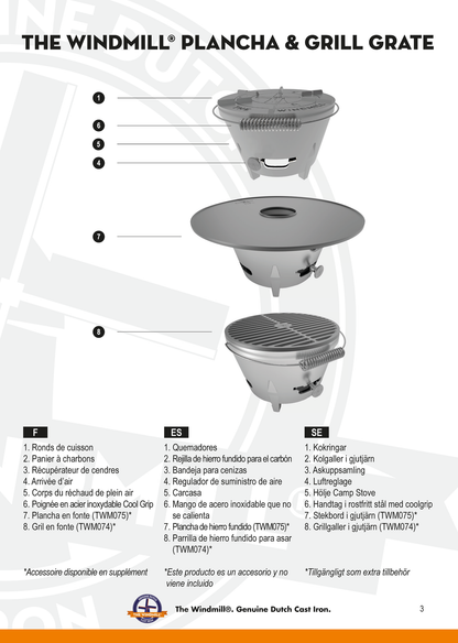 Comnox - Windmill Camp Stove - Comfortabel koken buiten - Verstelbare luchtschuif - Aluminium - 31,5 cm