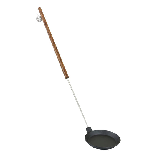 Comnox - The Windmill Campfire Skillet - Gietijzeren Bakpan voor Buiten Koken - Evenwichtige Warmteverdeling - Pre-Seasoned - Lang Handvat