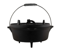 Comnox - The Windmill Dutch Oven 4,5 quarts Met Pootjes - Veelzijdig Outdoor Koken - Gietijzer