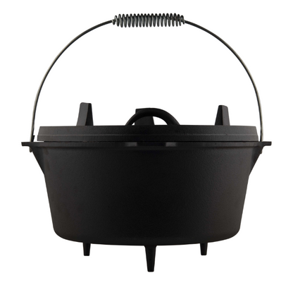 Comnox - The Windmill Dutch Oven 9 quarts Met Pootjes - Ruime buitenkookpan - 6-9 personen - Gietijzer - Stabiliteit met pootjes