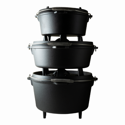 Comnox - The Windmill Dutch Oven 9 quarts Met Pootjes - Ruime buitenkookpan - 6-9 personen - Gietijzer - Stabiliteit met pootjes