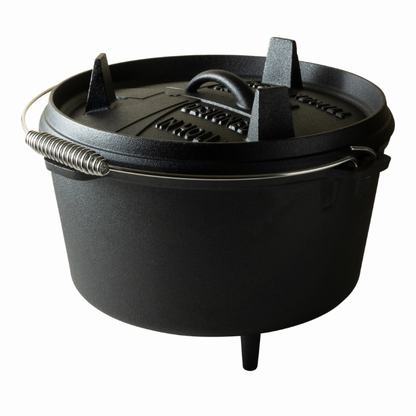 Comnox - The Windmill Dutch Oven 9 quarts Met Pootjes - Ruime buitenkookpan - 6-9 personen - Gietijzer - Stabiliteit met pootjes
