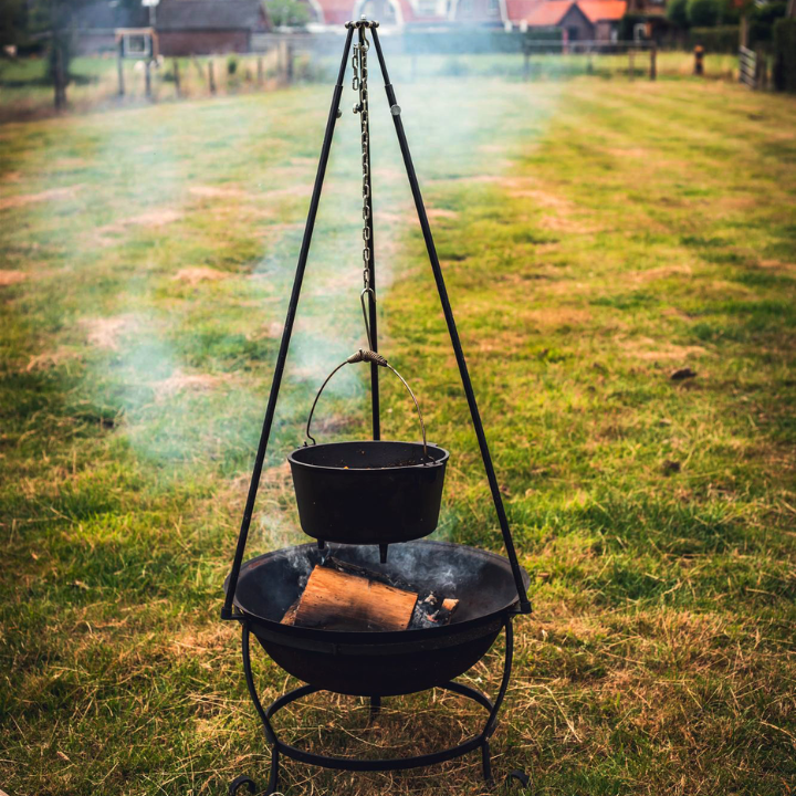 Comnox - The Windmill Dutch Oven 9 quarts Met Pootjes - Ruime buitenkookpan - 6-9 personen - Gietijzer - Stabiliteit met pootjes
