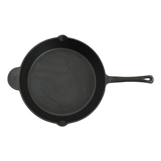 Comnox - The Windmill Skillet Extra Large - Uitstekende warmteverdeling - Pre-seasoned - Gietijzer - 31,5 cm - 25,5 cm