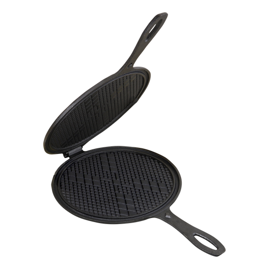 Comnox - The Windmill Stroopwafelijzer - Zelf Bakken | Gietijzer | Warmteverdeling | Gas, Inductie & Barbecue | Zwart
