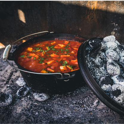Comnox - Windmill Cast Iron Starter Set - Comfortabel buiten koken - Duurzaam gietijzer - Dutch oven 4,5Qt - 290x500x300mm - outdoor cooking