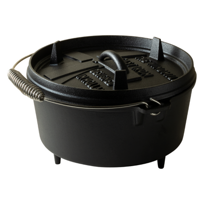 Comnox - Windmill Cast Iron Starter Set - Comfortabel buiten koken - Duurzaam gietijzer - Dutch oven 4,5Qt - 290x500x300mm - outdoor cooking