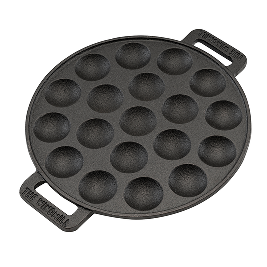 Comnox - The Windmill Poffertjespan - Comfort & Goudbruin Resultaat - Gietijzer Kwaliteit - 35cm × 20cm - Staal - Poffertjes
