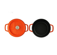 Comnox - The Windmill Premium - De Windmolen Premium Emaille BBQ Pan Medium - Goede warmtegeleiding - Gemakkelijk schoon te houden - Gietijzeren pannen - Met garantie 10 jaar - zwart
