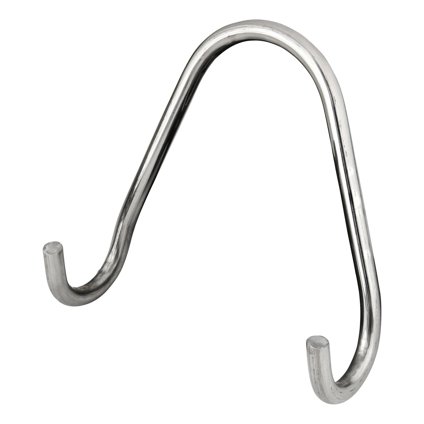Zwarte kookpan van gietijzer met een robuust, zilverkleurig metaalhandvat en een opvallende spiraalconstructie, geschikt voor kampvuur en outdoor koken.