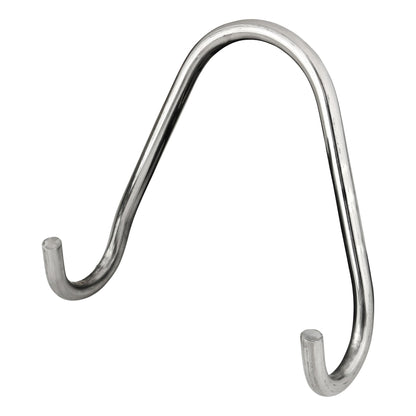Zwarte kookpan van gietijzer met een robuust, zilverkleurig metaalhandvat en een opvallende spiraalconstructie, geschikt voor kampvuur en outdoor koken.
