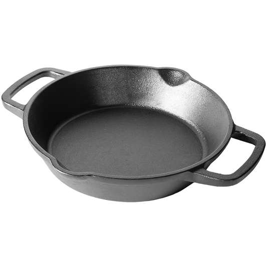 Comnox - The Windmill Skillet Small met 2 Handvaten - Compact & Veelzijdig - Gietijzer - Warmtebehoud - Inductie & Open Vuur - 18 cm
