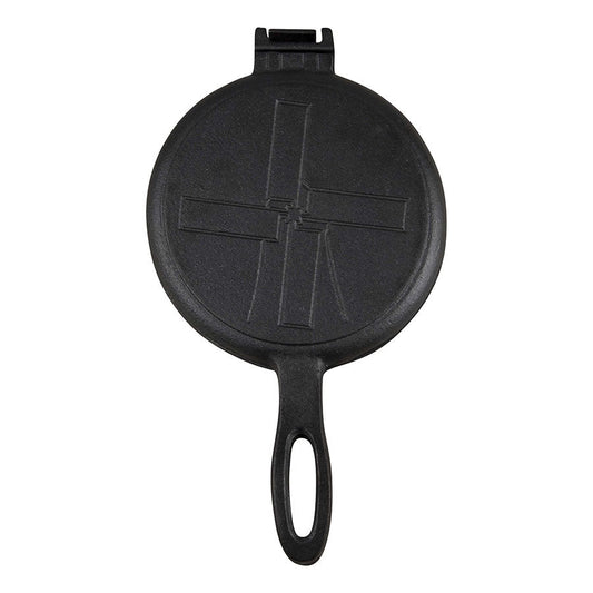 Comnox - The Windmill Waffle Cast Iron - Gemaakt van voorverzowel gietijzer - Veelzijdig gebruik binnenshuis en buiten - Gas, inductie, open vuur en BBQ - Kleur: zwart