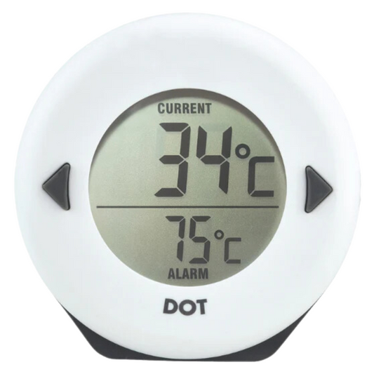 Comnox - ETI Dot Digitale Thermometer - Comfortabele temperatuurcontrole - Gelijkblijvende warmte - LCD-display - 70dB alarm