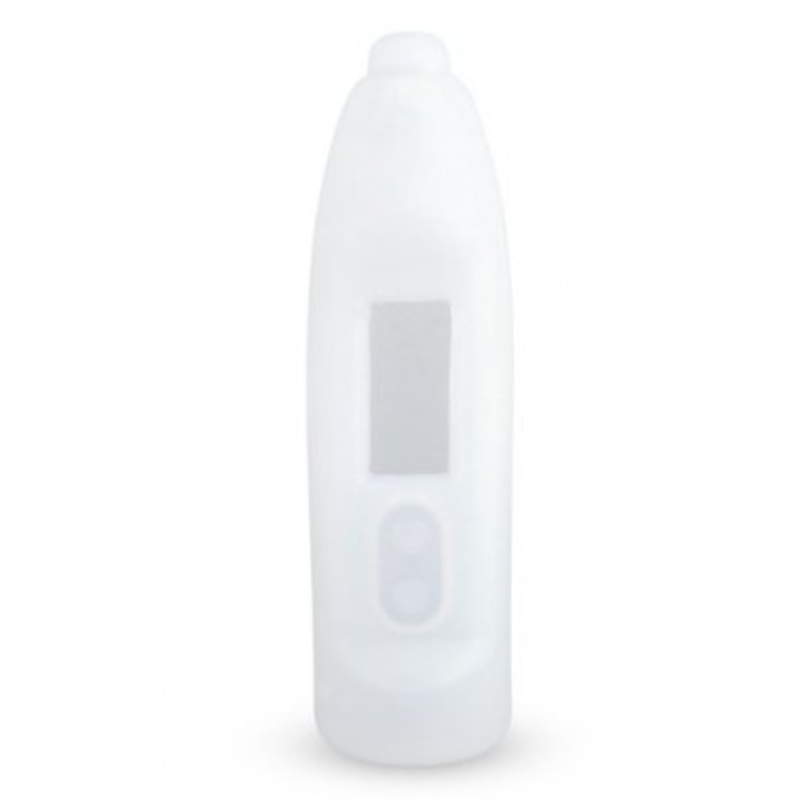 Een witte, compacte infraroodthermometer met een helder scherm en een knop. Geschikt voor snel en nauwkeurig lichaamstemperatuurmeten, ideaal voor thuisgebruik en gezondheidscontrole.