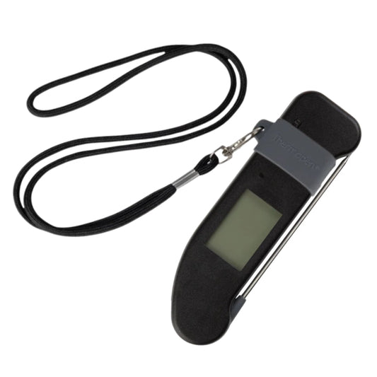 Comnox - Thermapen ONE Zwart + GRATIS Magnetische Keycord – Snelle, Hygiënische Temperatuurmeting – 1 Seconde Resultaat – Roterend Display – Automatische Verlichting – Koppeling aan Metalen Oppervlak – Comfort & Veiligheid