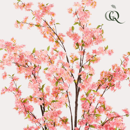 Kunstplant kersenbloesem (Prunus) roze, 210 cm hoog