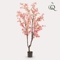 Kunstplant kersenbloesem (Prunus) roze, 210 cm hoog