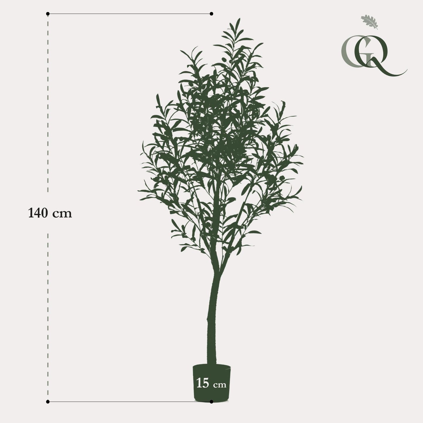 Kunst olijfboom (Olea europaea), 140 cm hoog