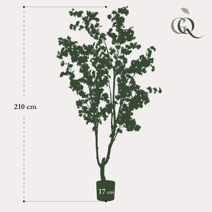 Kunstplant kersenbloesem (Prunus) roze, 210 cm hoog