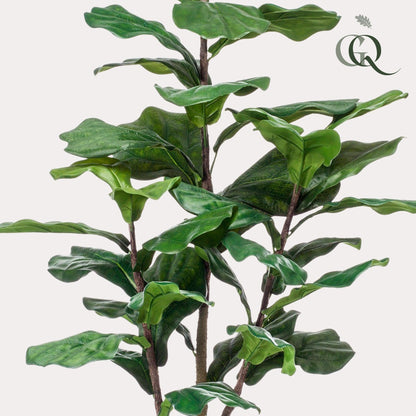 Kunstplant Ficus lyrata (vioolblad ficus / tabaksplant), 120 cm hoog