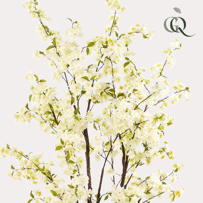 Kunstplant kersenbloesem (Prunus) wit, 210 cm hoog