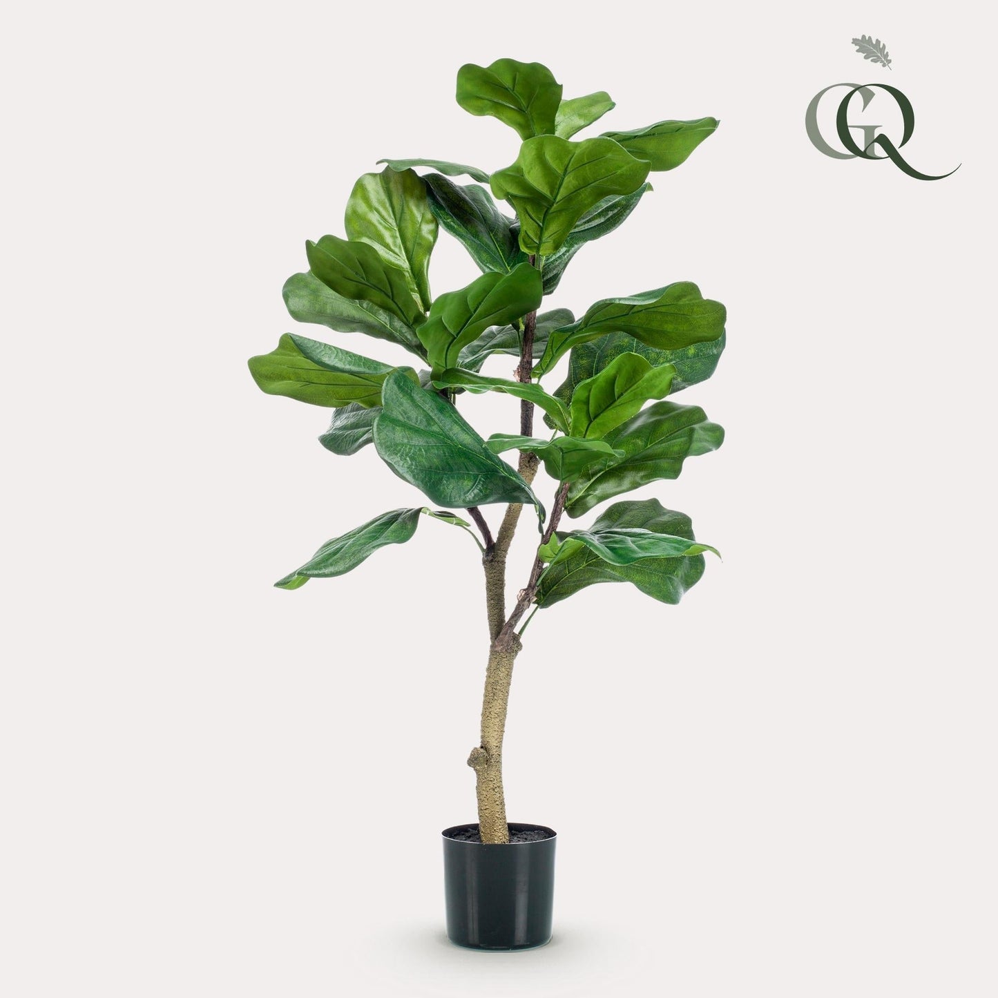 Kunstplant Ficus lyrata (vioolblad ficus / tabaksplant), 90 cm hoog