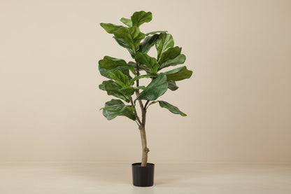 Kunstplant Ficus lyrata (vioolblad ficus / tabaksplant), 90 cm hoog
