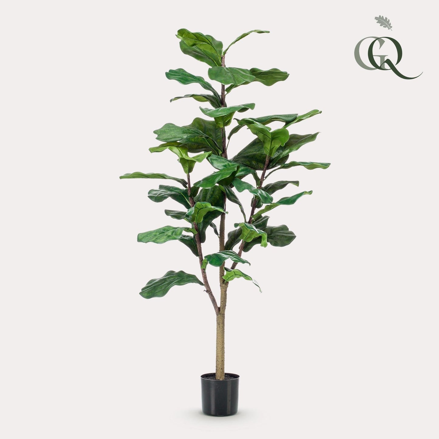 Kunstplant Ficus lyrata (vioolblad ficus / tabaksplant), 120 cm hoog