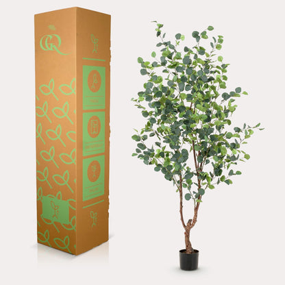 Kunstplant Eucalyptus (blauwe gomboom), 180 cm hoog
