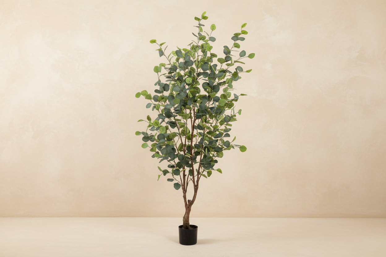 Kunstplant Eucalyptus (blauwe gomboom), 140 cm hoog