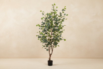 Kunstplant Eucalyptus (blauwe gomboom), 140 cm hoog