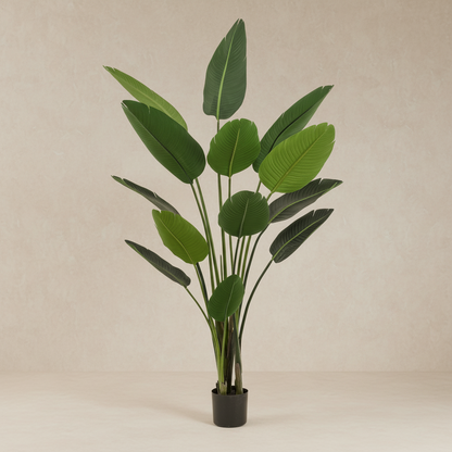 Kunstplant Strelitzia nicolai (paradijsvogelbloem), 190 cm hoog