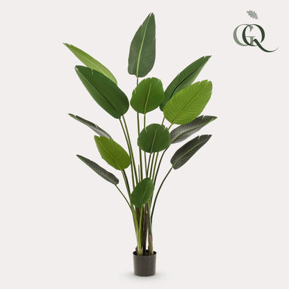 Kunstplant Strelitzia nicolai (paradijsvogelbloem), 190 cm hoog